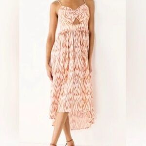 Women's Nine West Twist-Front High-Low Midi Dress. Size Large.‎